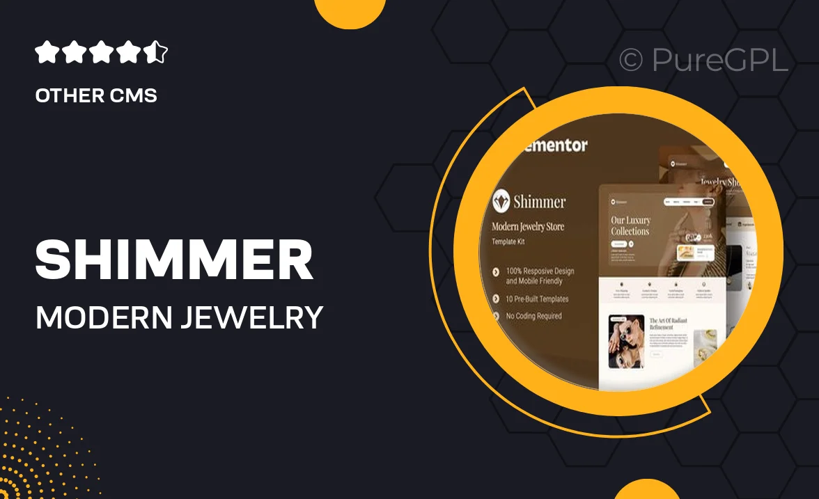 Shimmer – Modern Jewelry Store Elementor Template Kit