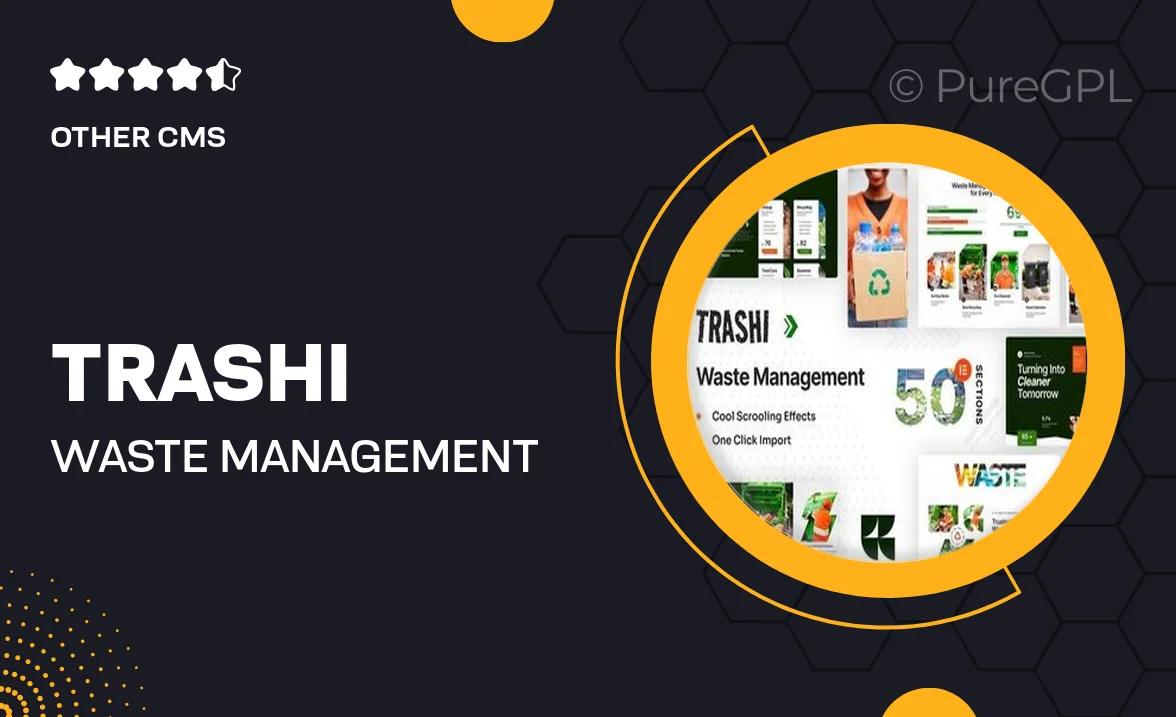 Trashi – Waste Management & Recycling Elementor Pro Template Kit