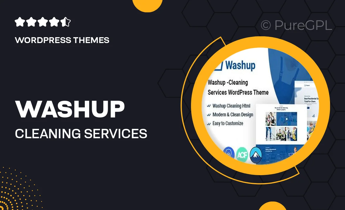 Washup – Cleaning Services WordPress Theme