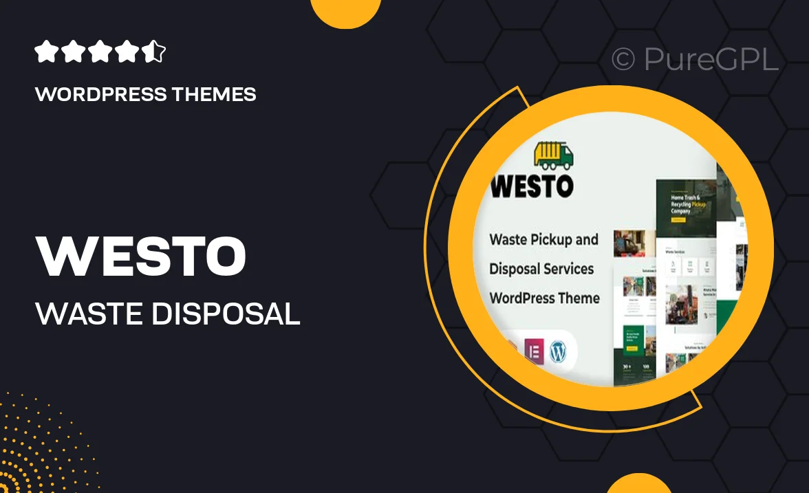 Westo – Waste Disposal Services WordPress Theme