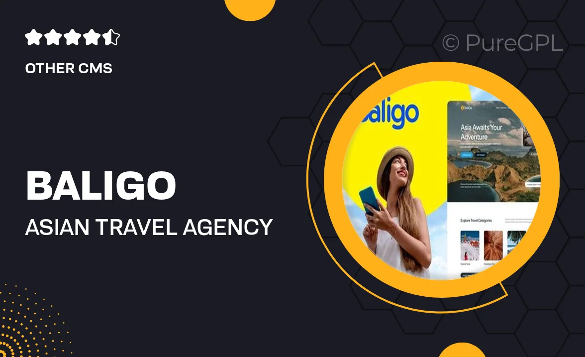 Baligo – Asian Travel Agency Elementor Kit Template