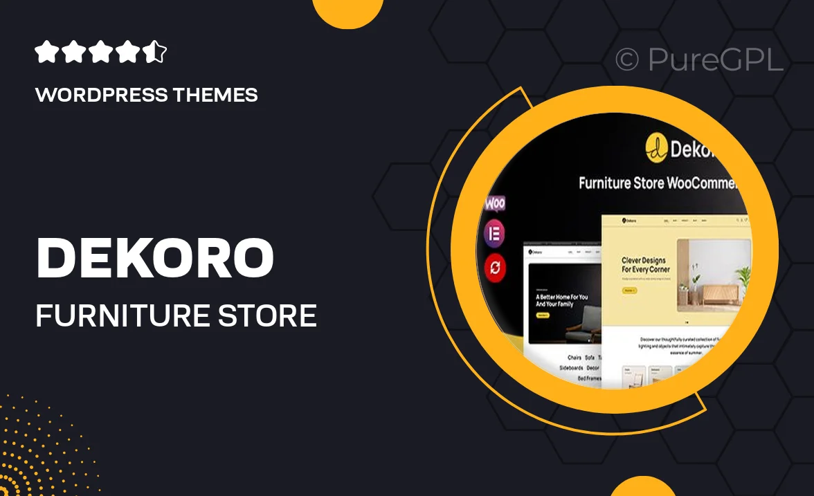 Dekoro – Furniture Store WooCommerce Theme