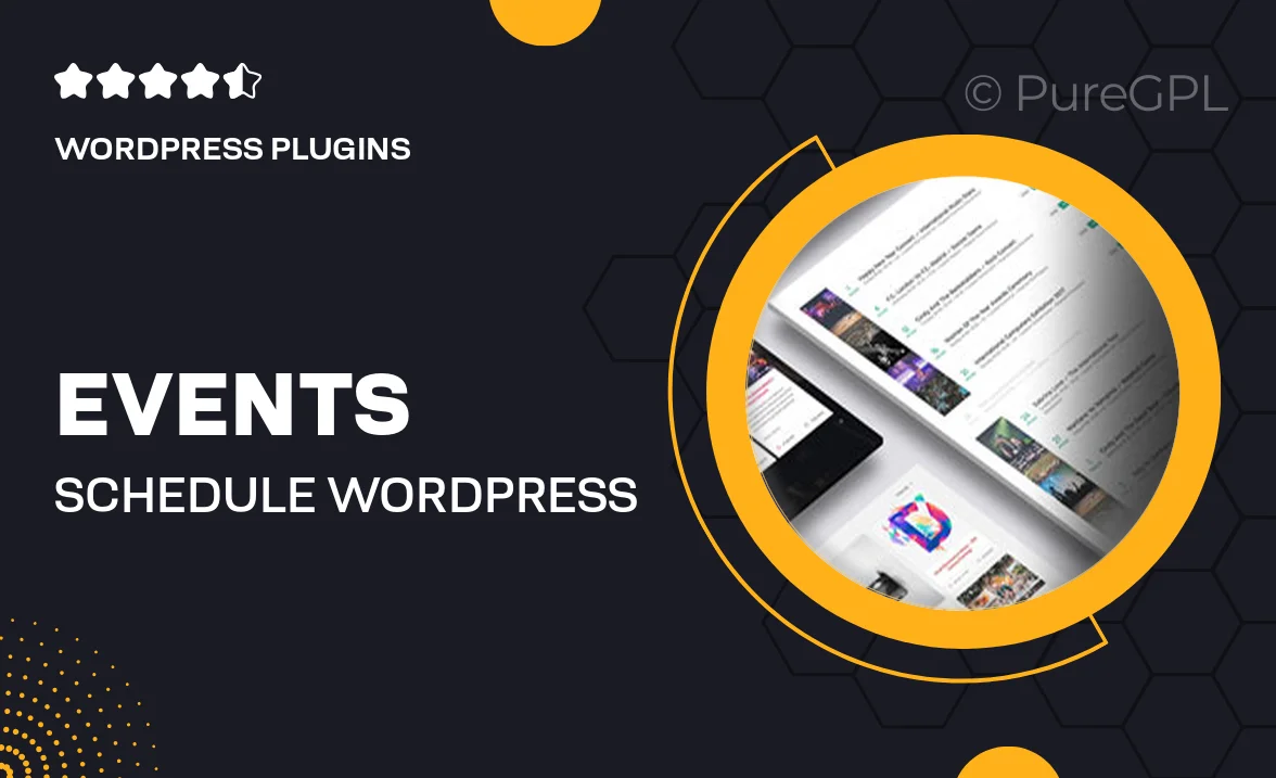 Events Schedule – WordPress Events Calendar Plugin