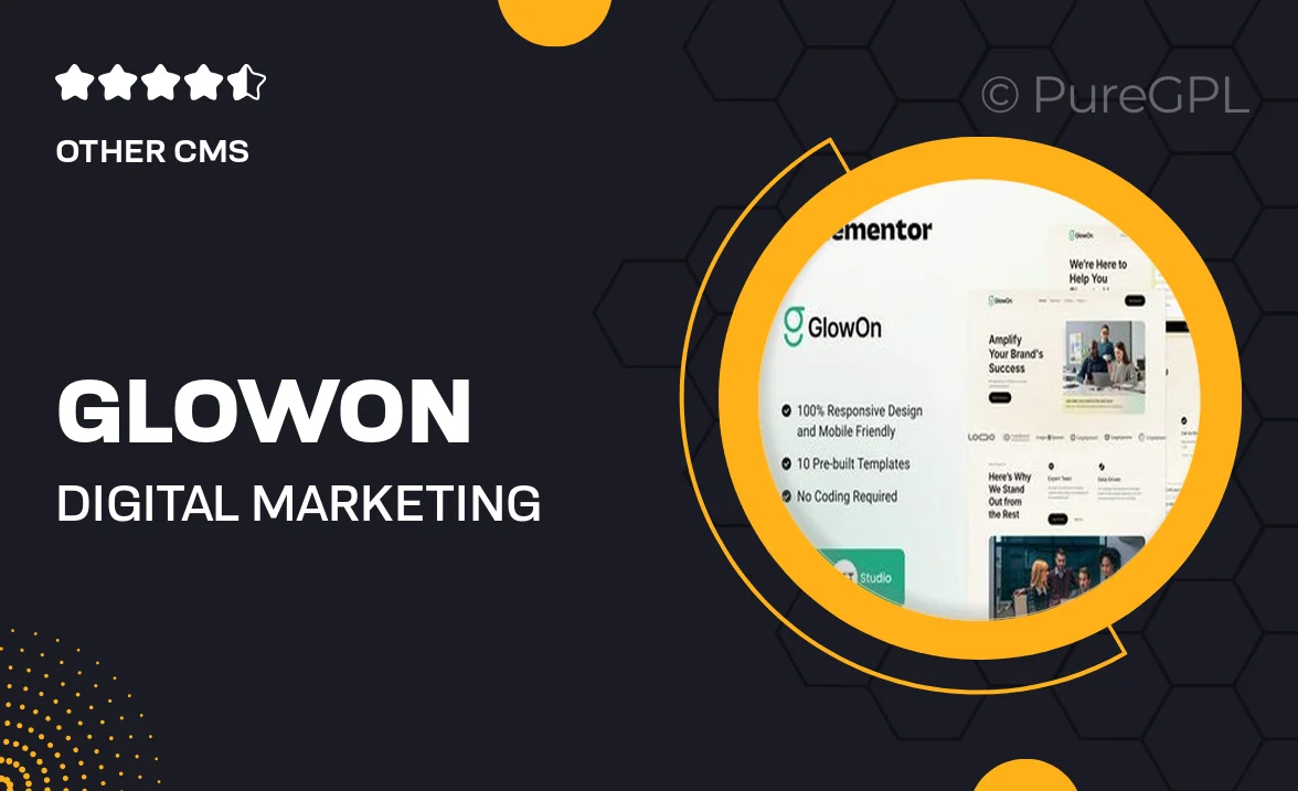 GlowOn – Digital Marketing Agencies, Modern Elementor Template Kit