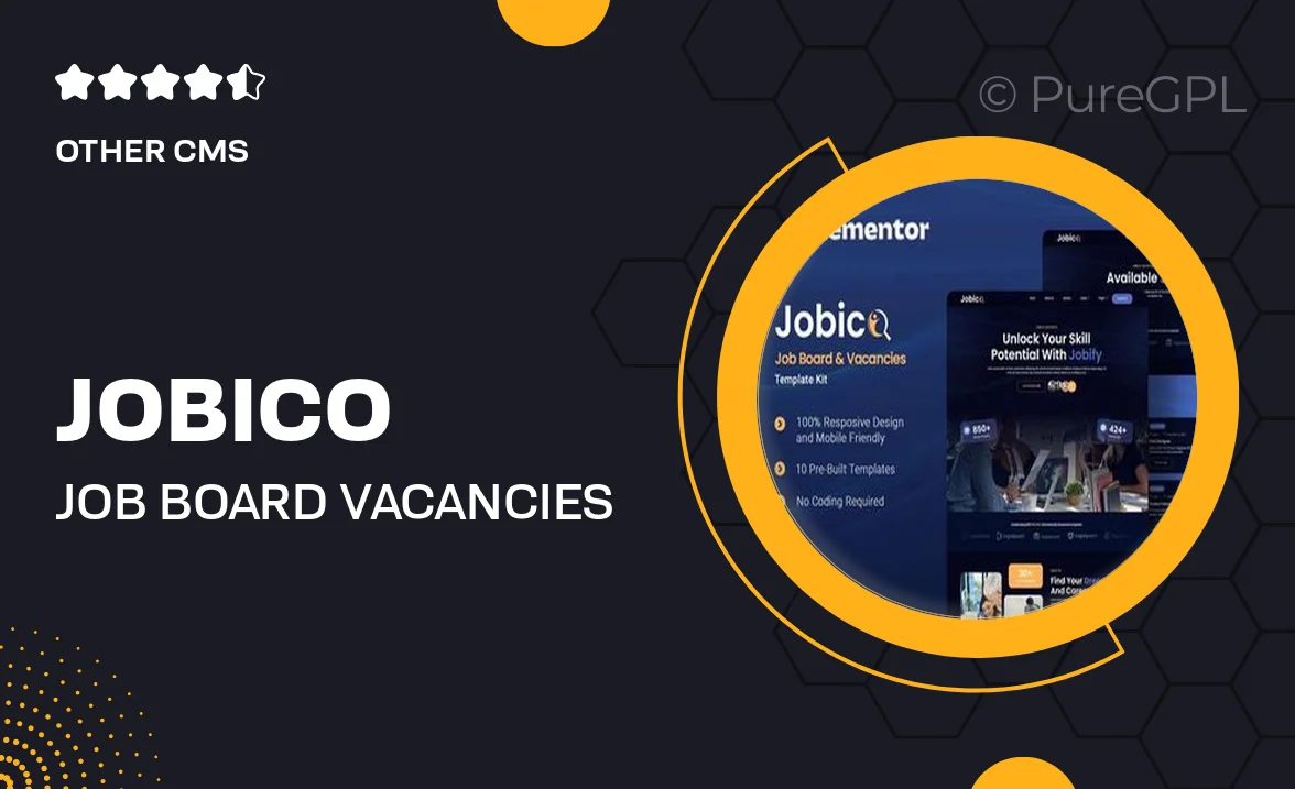 Jobico – Job Board & Vacancies Elementor Template Kit