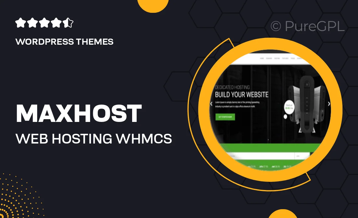 MaxHost – Web Hosting, WHMCS and Corporate Business WordPress Theme with WooCommerce