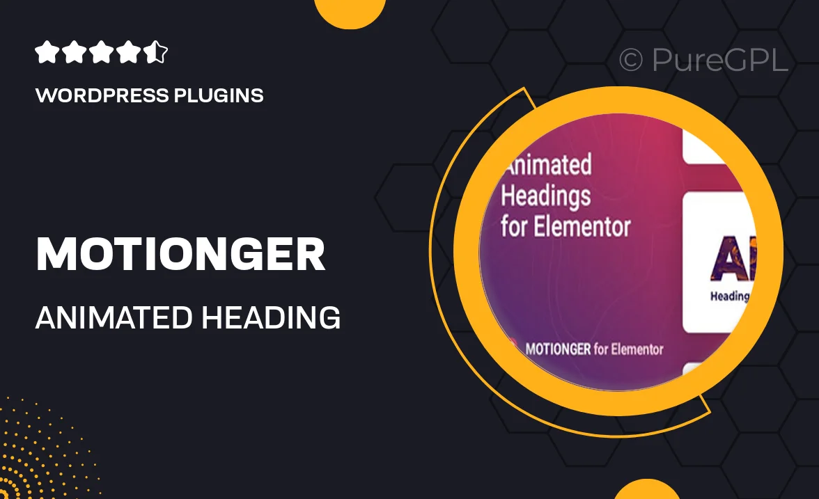 Motionger – Animated Heading for Elementor