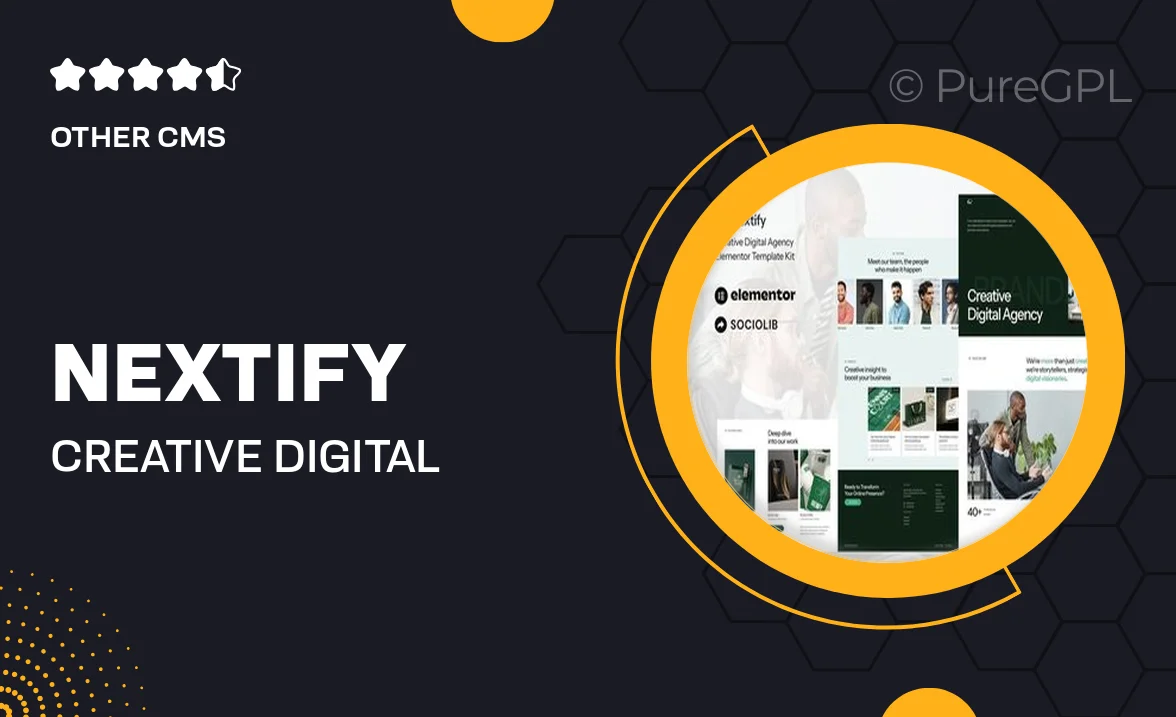 Nextify – Creative Digital Agency & Portfolio Elementor Template Kit