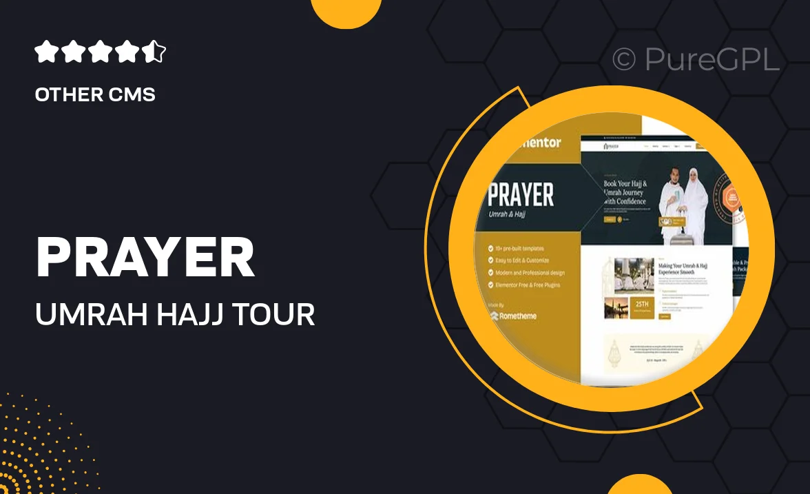 Prayer – Umrah & Hajj Tour Travel Elementor Template Kit