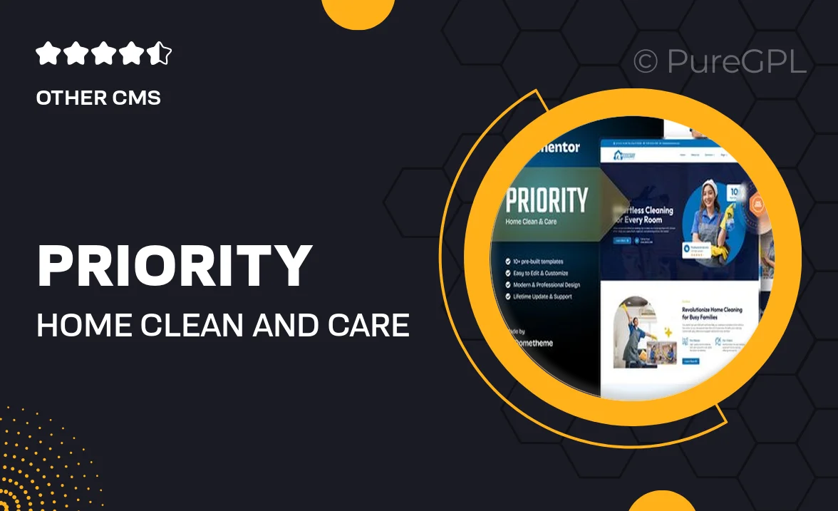 Priority – Home Clean and Care Elementor Template Kit