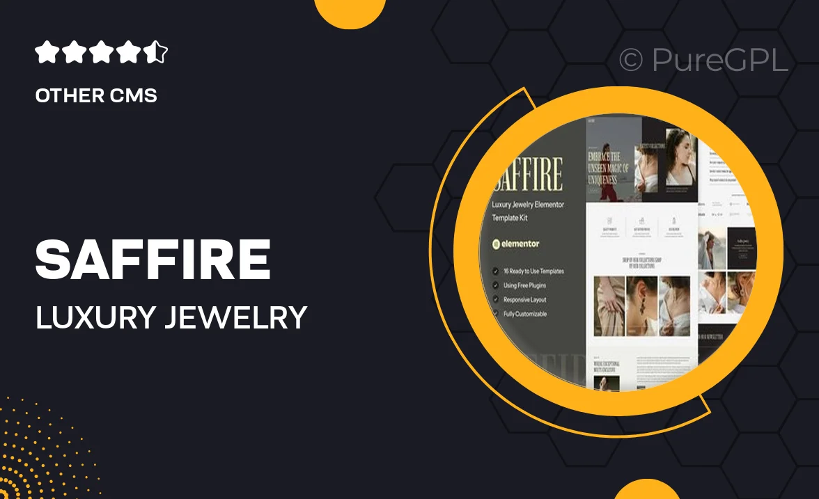 Saffire – Luxury Jewelry Elementor Template Kit