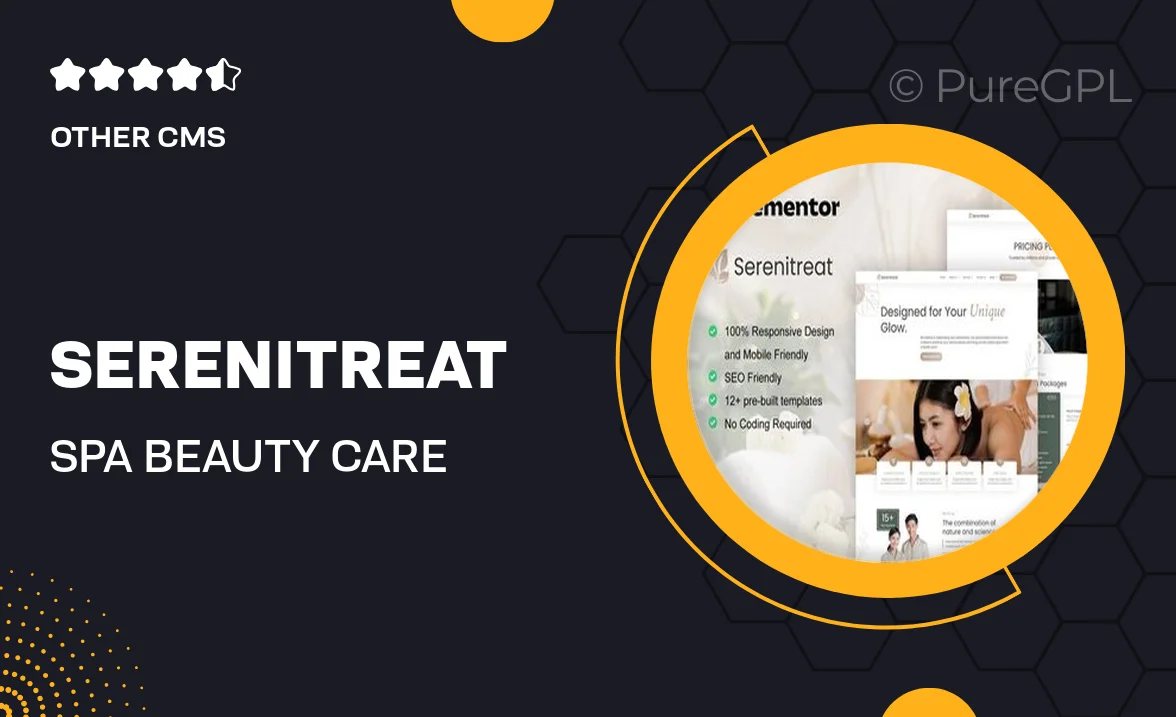 SereniTreat – Spa & Beauty Care Elementor Pro Template Kit