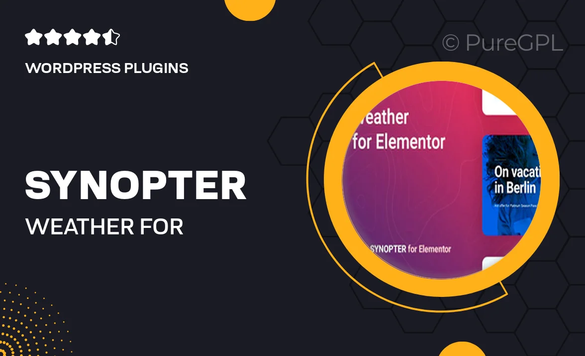 Synopter – Weather for Elementor