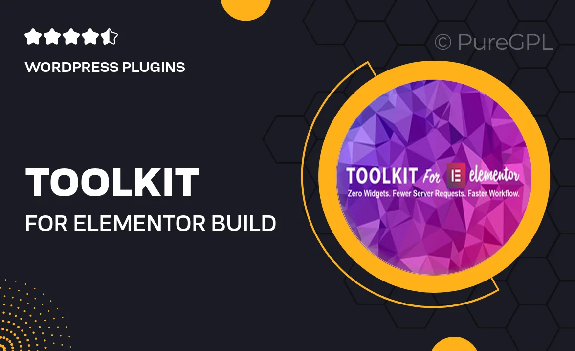 ToolKit For Elementor – Build Faster Elementor Sites with ToolKit