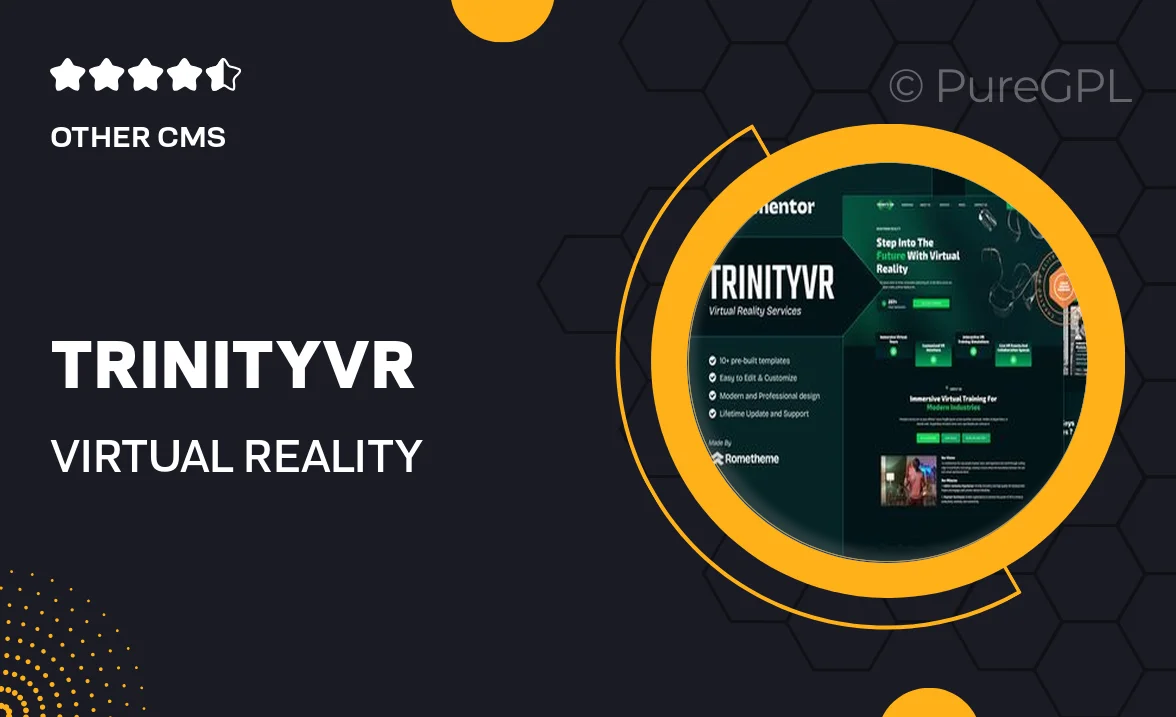 TrinityVR – Virtual Reality Services Elementor Template Kit