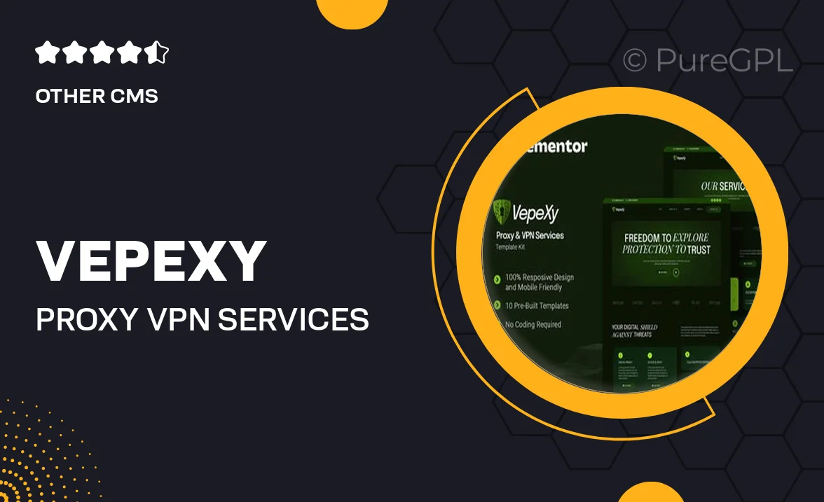 Vepexy – Proxy & VPN Services Elementor Template Kit