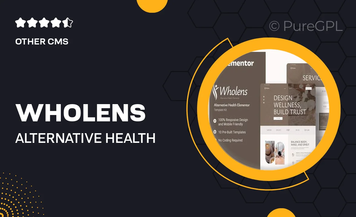 Wholens – Alternative Health Elementor Template Kit