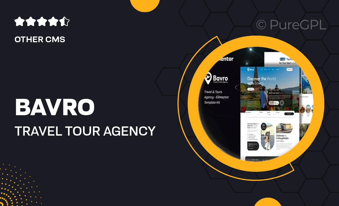 Bavro – Travel & Tour Agency Elementor Template Kits