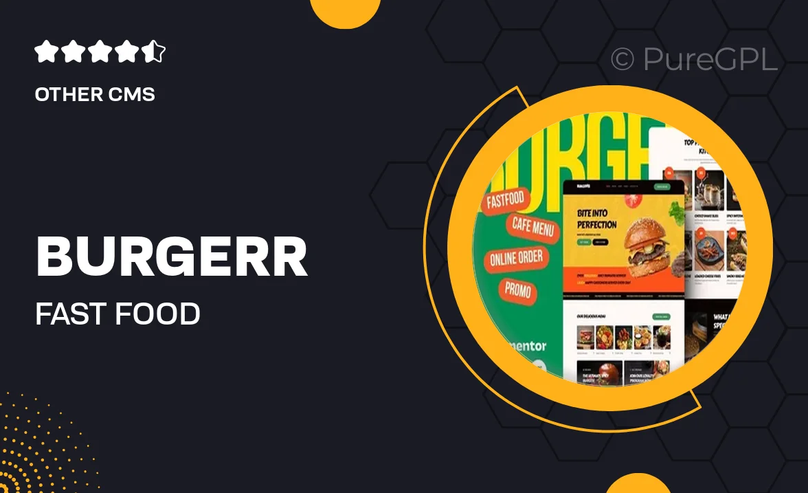 Burgerr – Fast Food Restaurant Template Kit