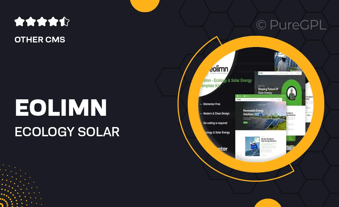 Eolimn – Ecology & Solar Energy Elementor Template Kit