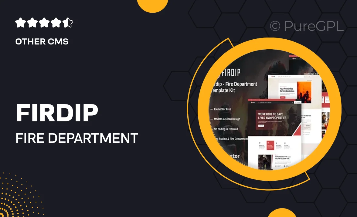 Firdip – Fire Department Elementor Template Kit