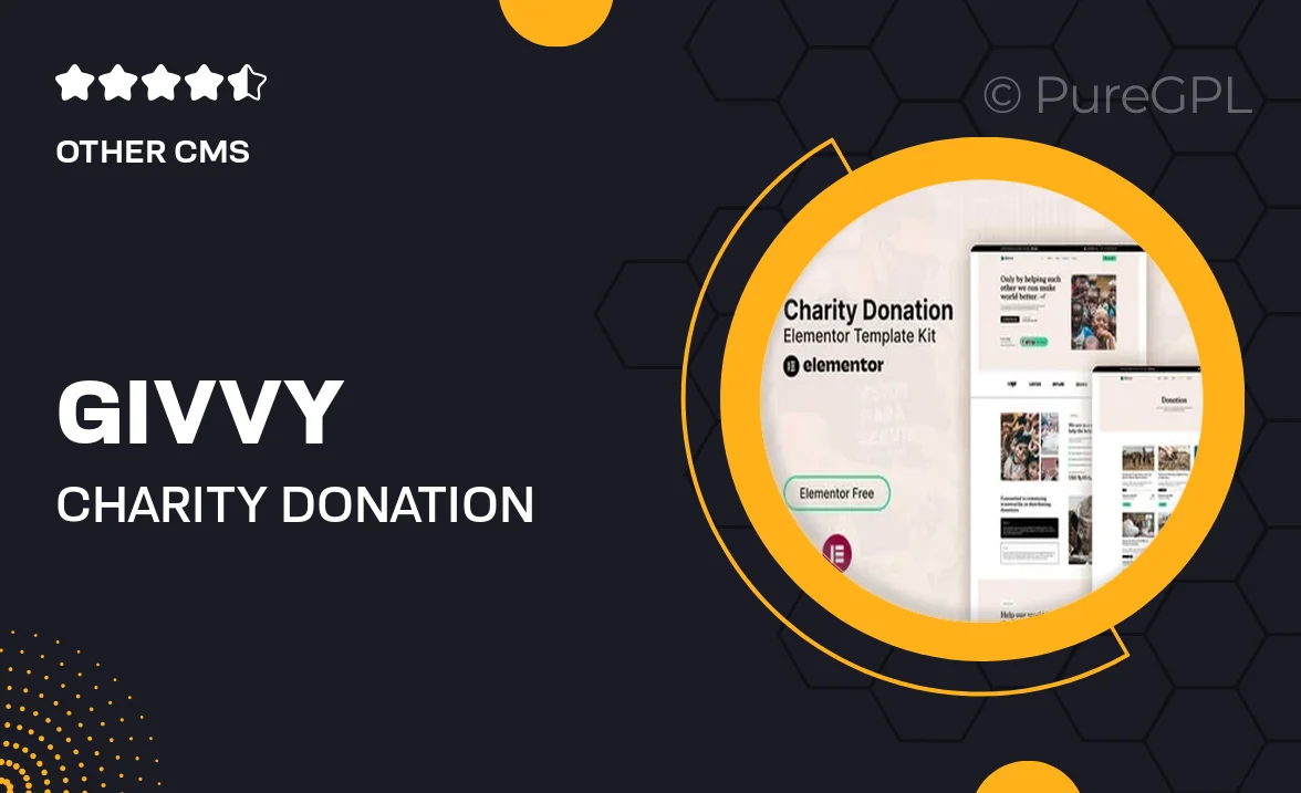 Givvy – Charity Donation Elementor Template Kit