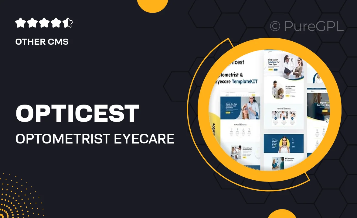 Opticest – Optometrist & Eyecare Elementor Template Kit