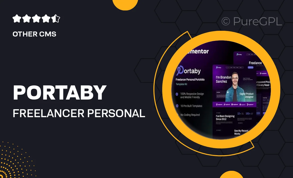 Portaby – Freelancer Personal Portofolio Elementor Template Kit