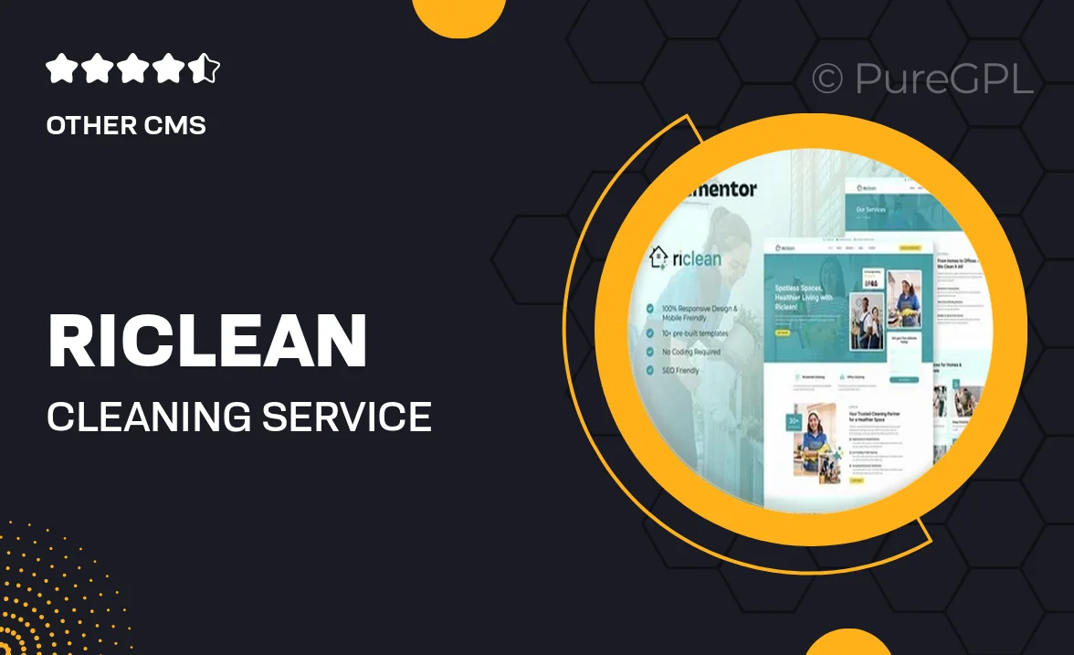 Riclean – Cleaning Service Company Elementor Template Kit