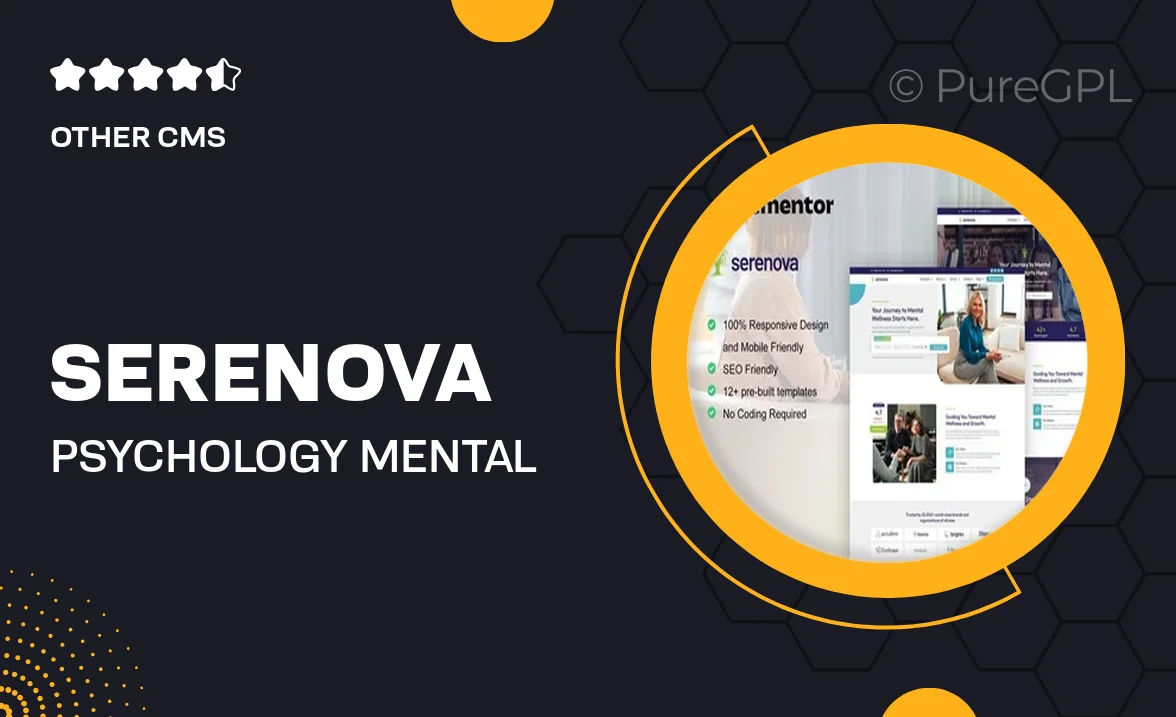 Serenova – Psychology & Mental Health Elementor Pro Template Kit