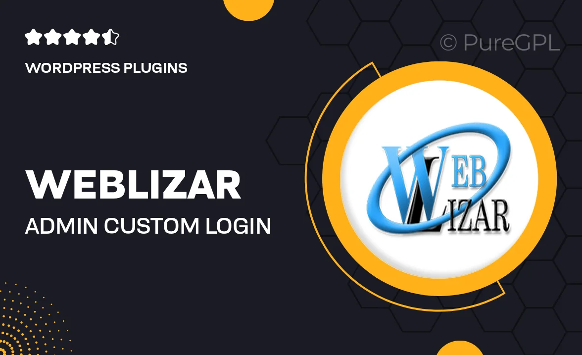 Weblizar | Admin Custom Login Pro