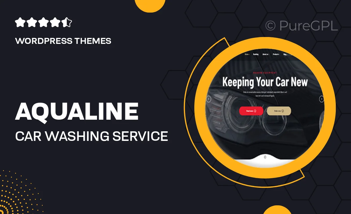 Aqualine – Car Washing Service with Booking System WordPress Theme