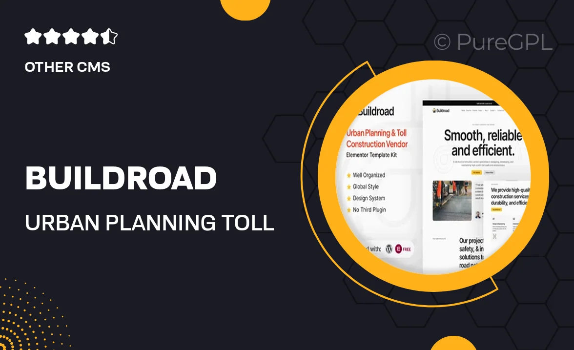 Buildroad – Urban Planning & Toll Contractor Elementor Template Kit