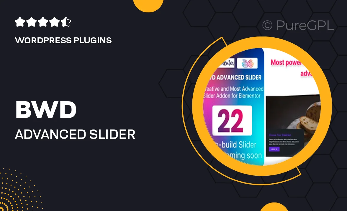 BWD Advanced Slider Addon For Elementor