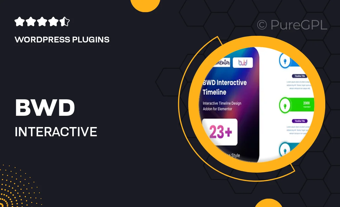 BWD Interactive Timeline Addon For Elementor