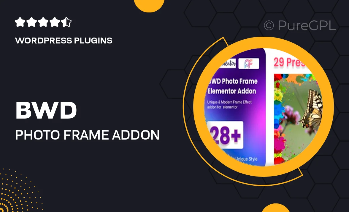 BWD Photo Frame Addon For Elementor