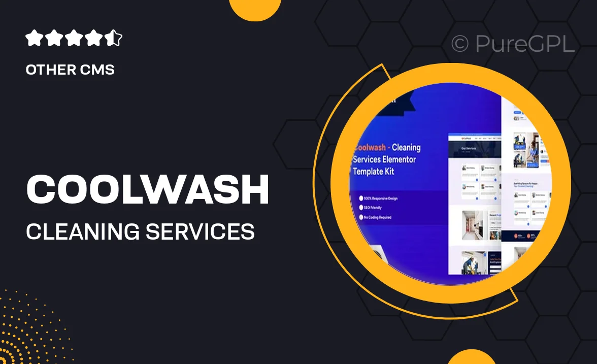 Coolwash – Cleaning Services Elementor Pro Template Kit