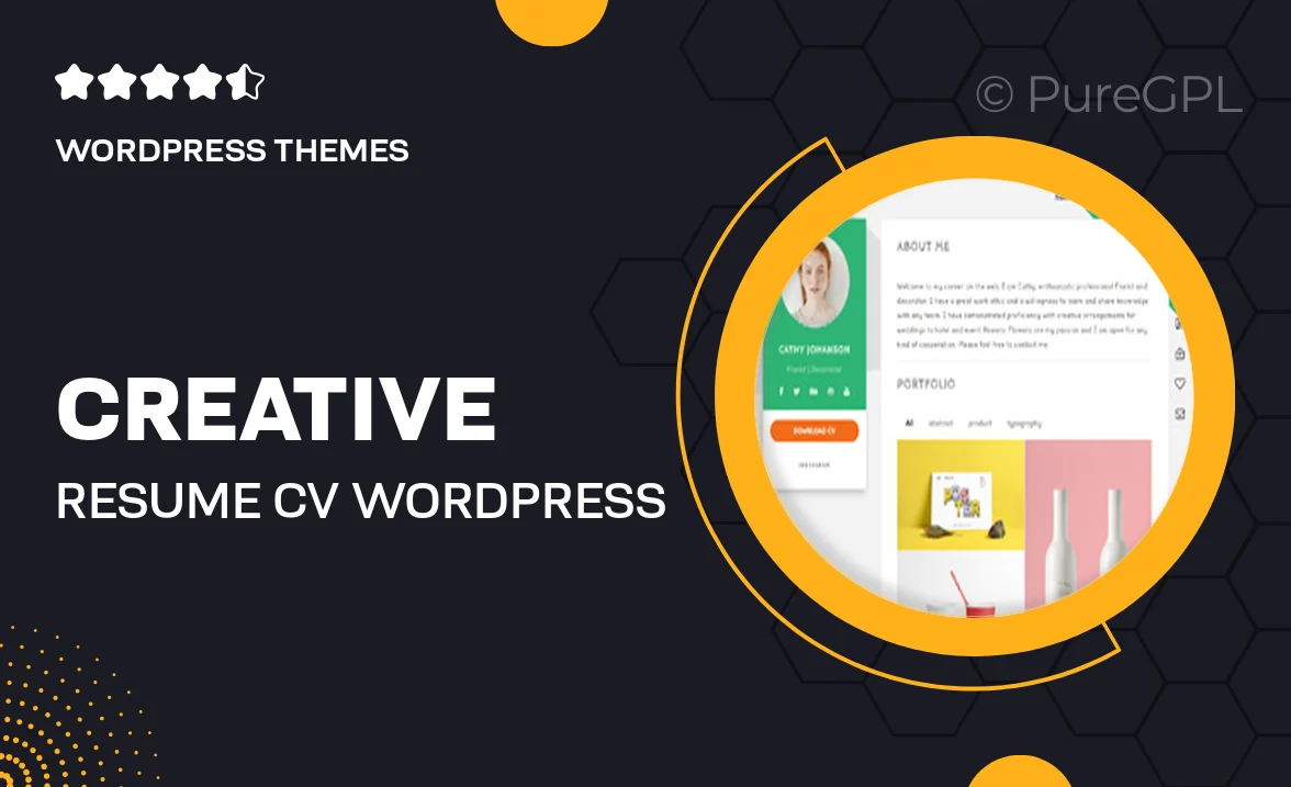 Creative Resume & CV WordPress Theme