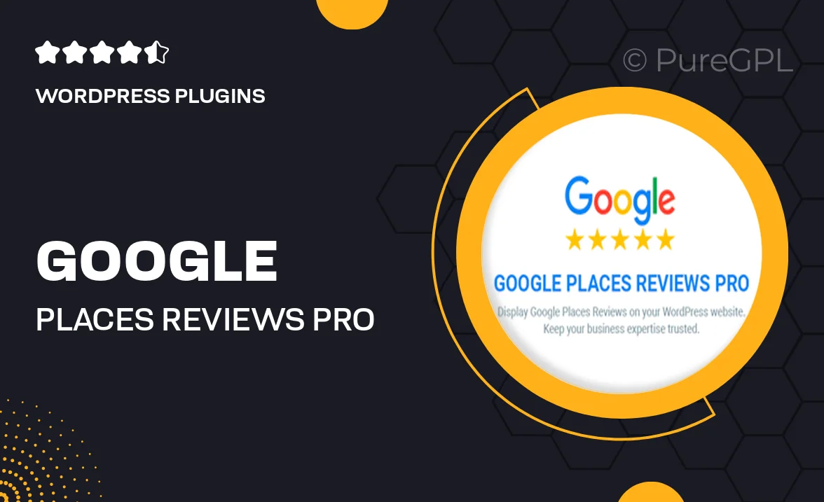 Google Places Reviews Pro WordPress Plugin