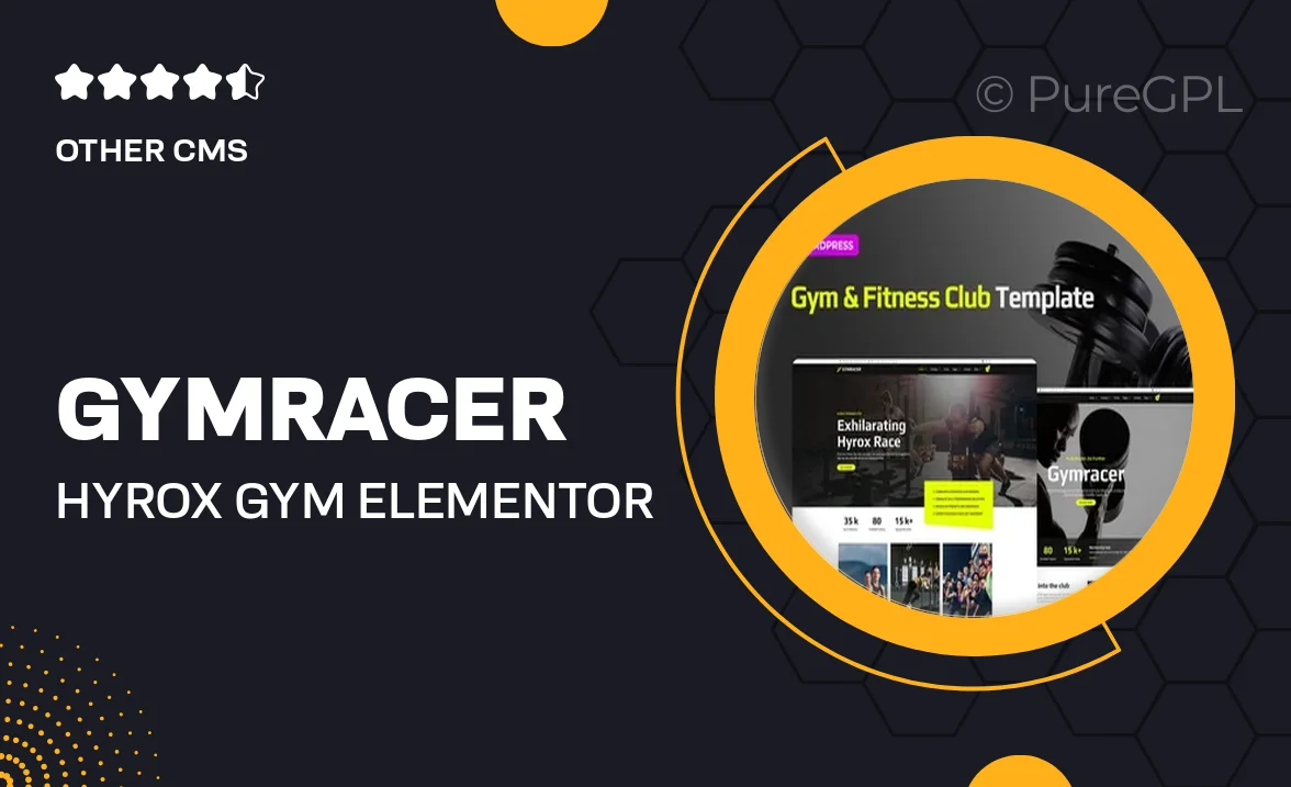 Gymracer – Hyrox Gym Elementor Pro Template Kit