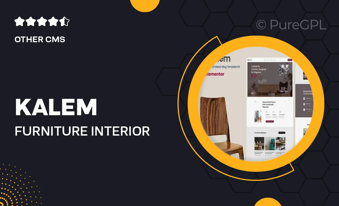 Kalem – Furniture & Interior Design Blog Elementor Template Kit