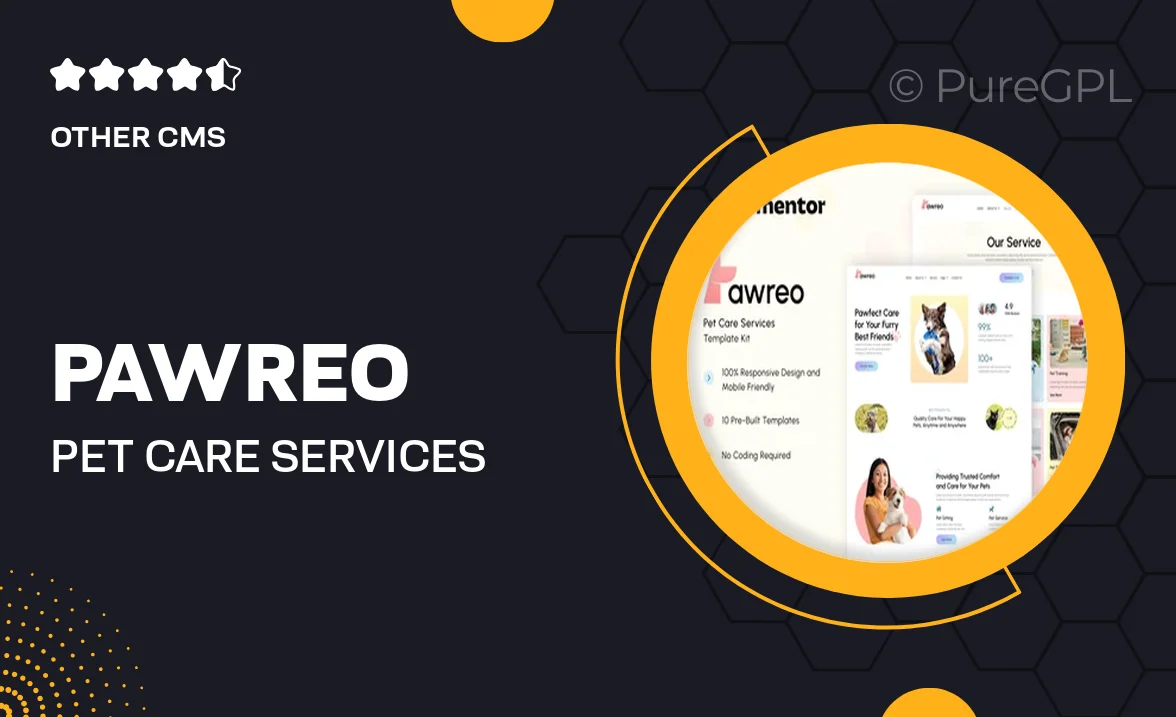 Pawreo – Pet Care Services Elementor Template Kit