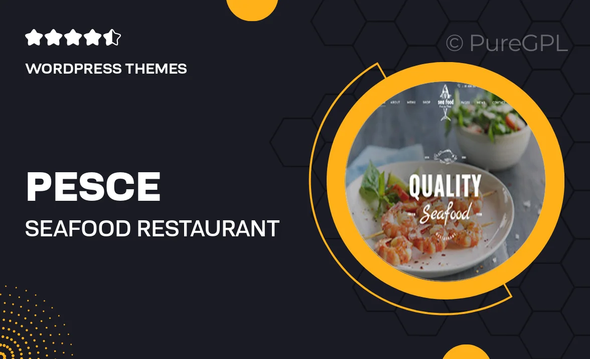 Pesce – Seafood Restaurant WordPress Theme