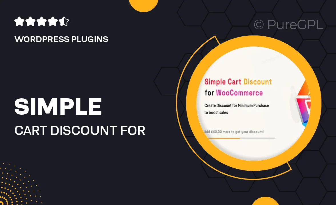 Simple Cart Discount for WooCommerce – Discount for Minimum Purchase