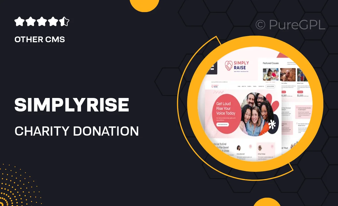 SimplyRise – Charity & Donation Elementor Template Kit