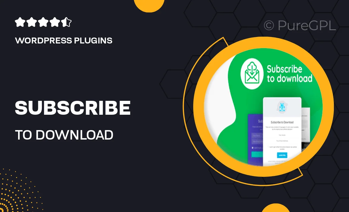 Subscribe to Download – Download after Email Subscription WordPress Plugin