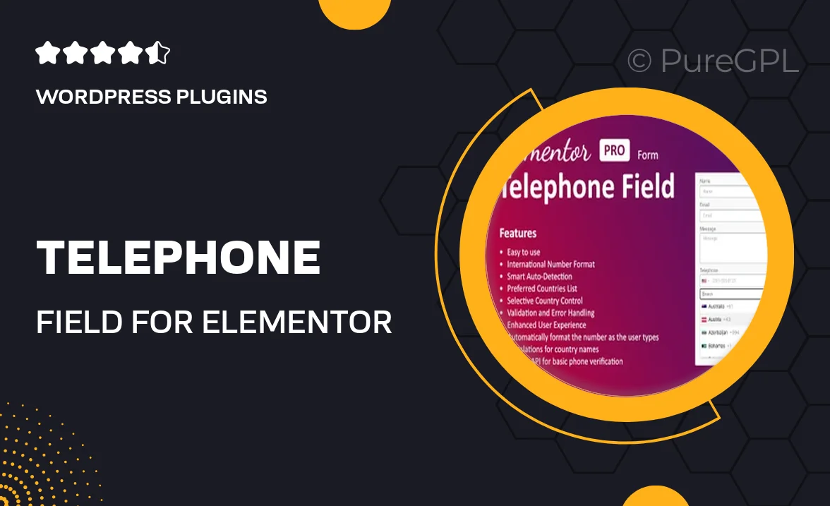 Telephone Field for Elementor form