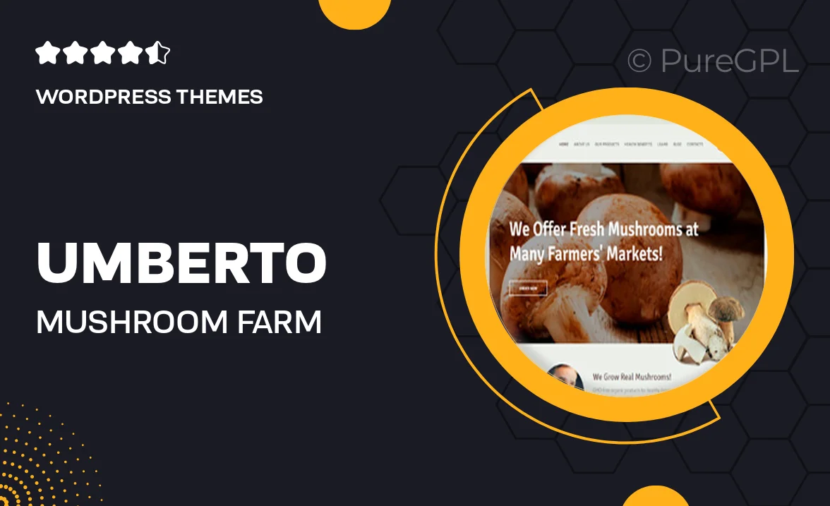 Umberto – Mushroom Farm & Organic Products Store WordPress Theme