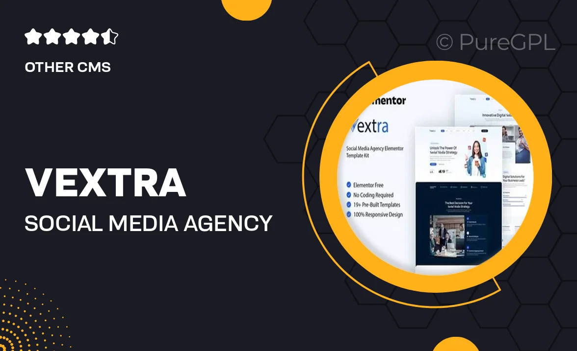 Vextra – Social Media Agency Elementor Template Kit