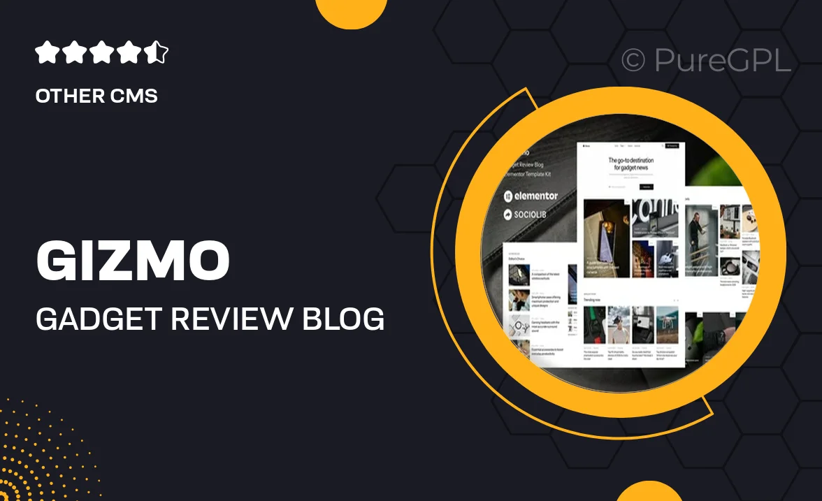 Gizmo – Gadget Review Blog & Magazine Elementor Template Kit